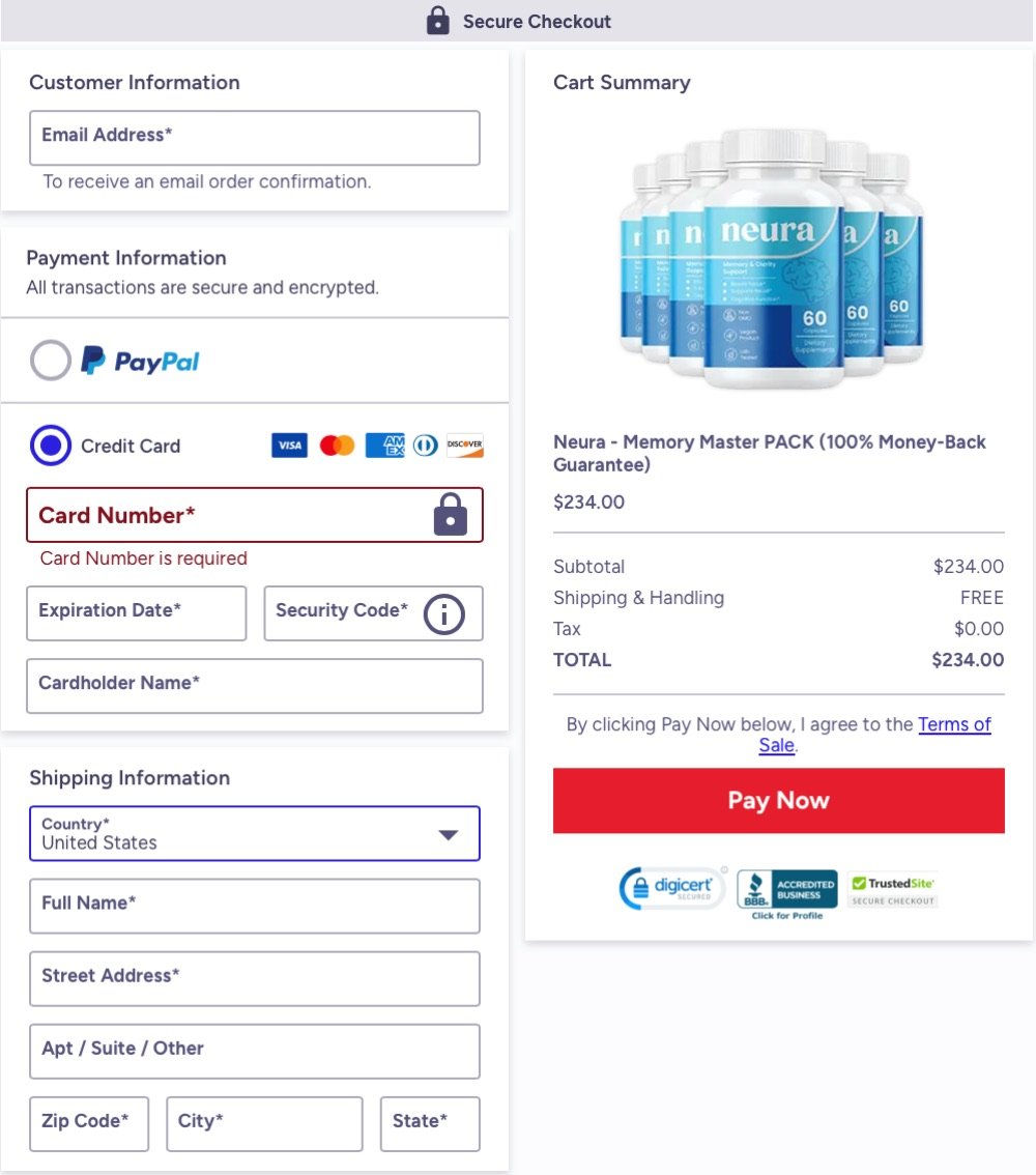 Best value package for Neura Supplement